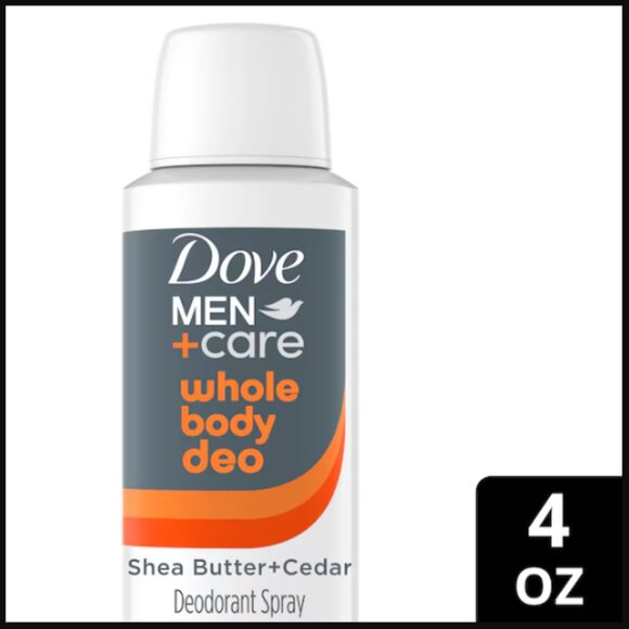 🌈4/$20 Dove Men+Care Whole Body Deo Deodorant Shea Butter + Cedar Spray $11.99 - Picture 4 of 4